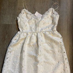 NWT White lace mini dress